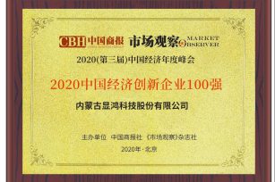 显鸿科技受邀参加”2020中国经济年度峰会”并荣获两项大奖